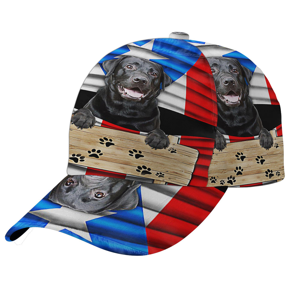 Black Labrador Dog Puerto Rican Baseball Cap Hat
