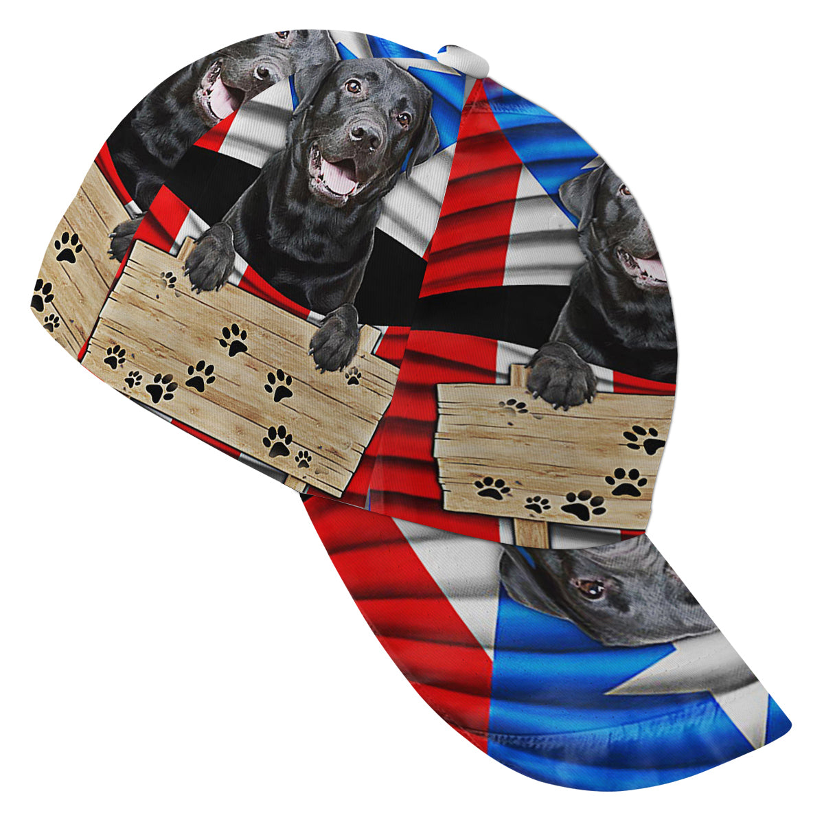 Black Labrador Dog Puerto Rican Baseball Cap Hat