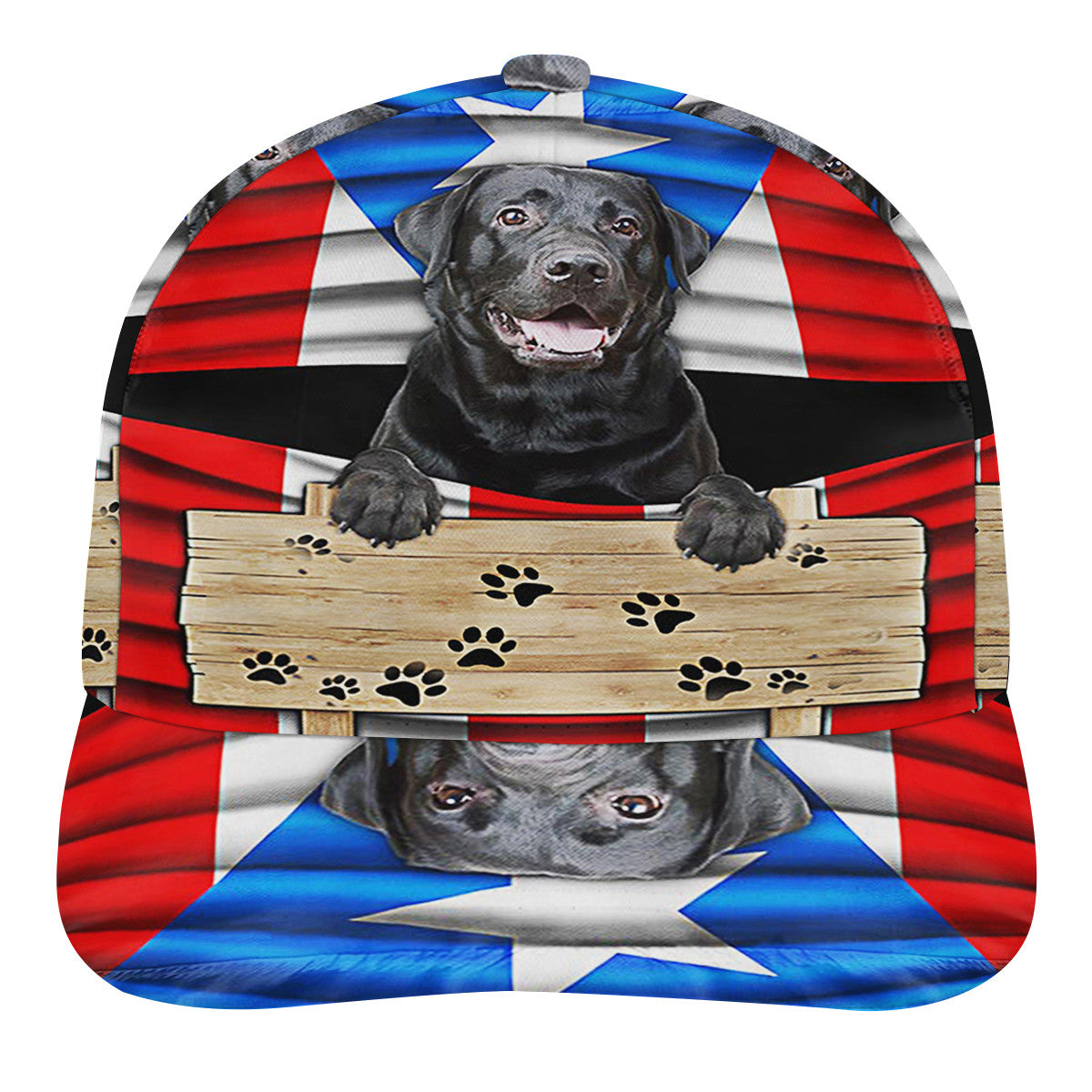 Black Labrador Dog Puerto Rican Baseball Cap Hat