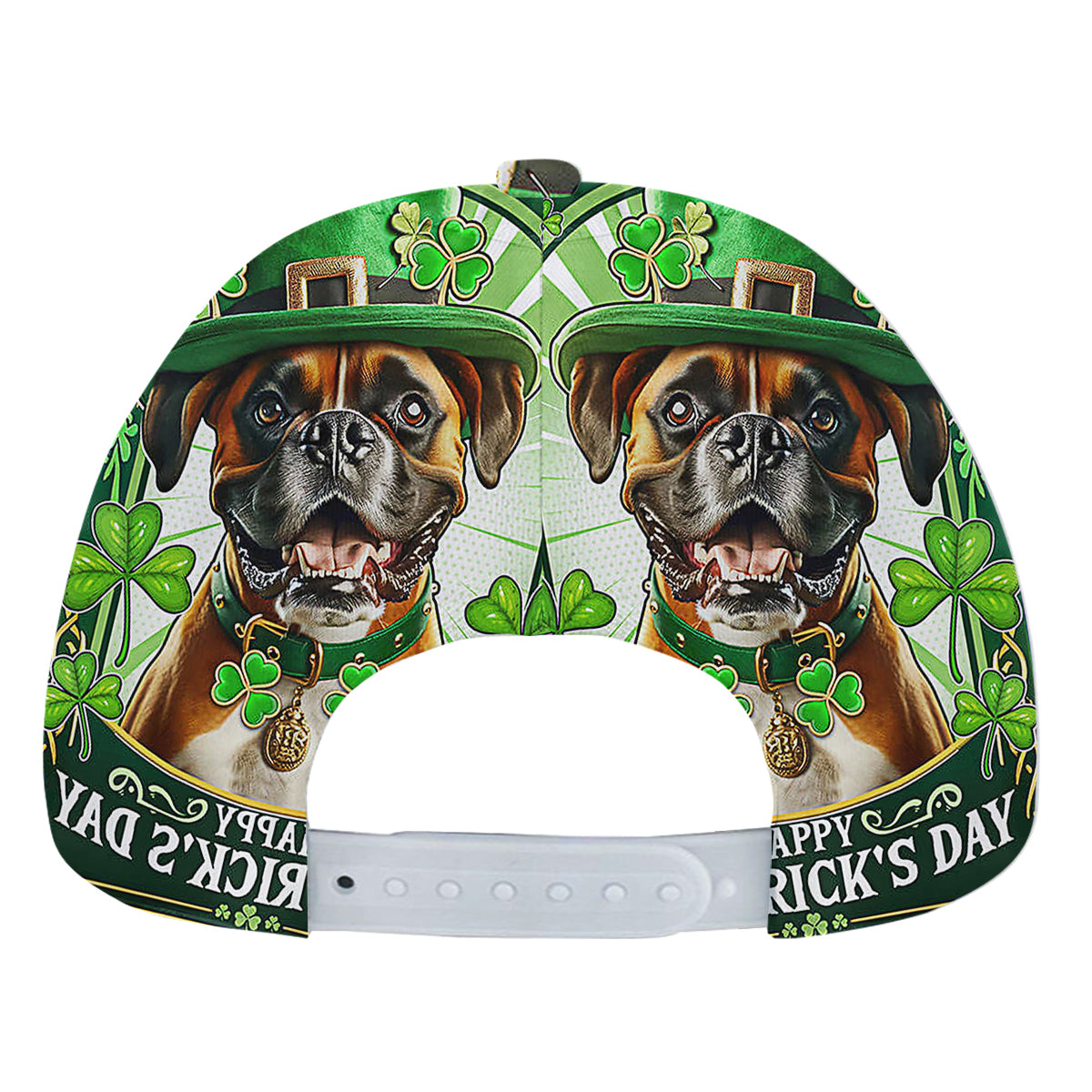 Saint Patrick's Day Boxer Dog Baseball Cap Hat