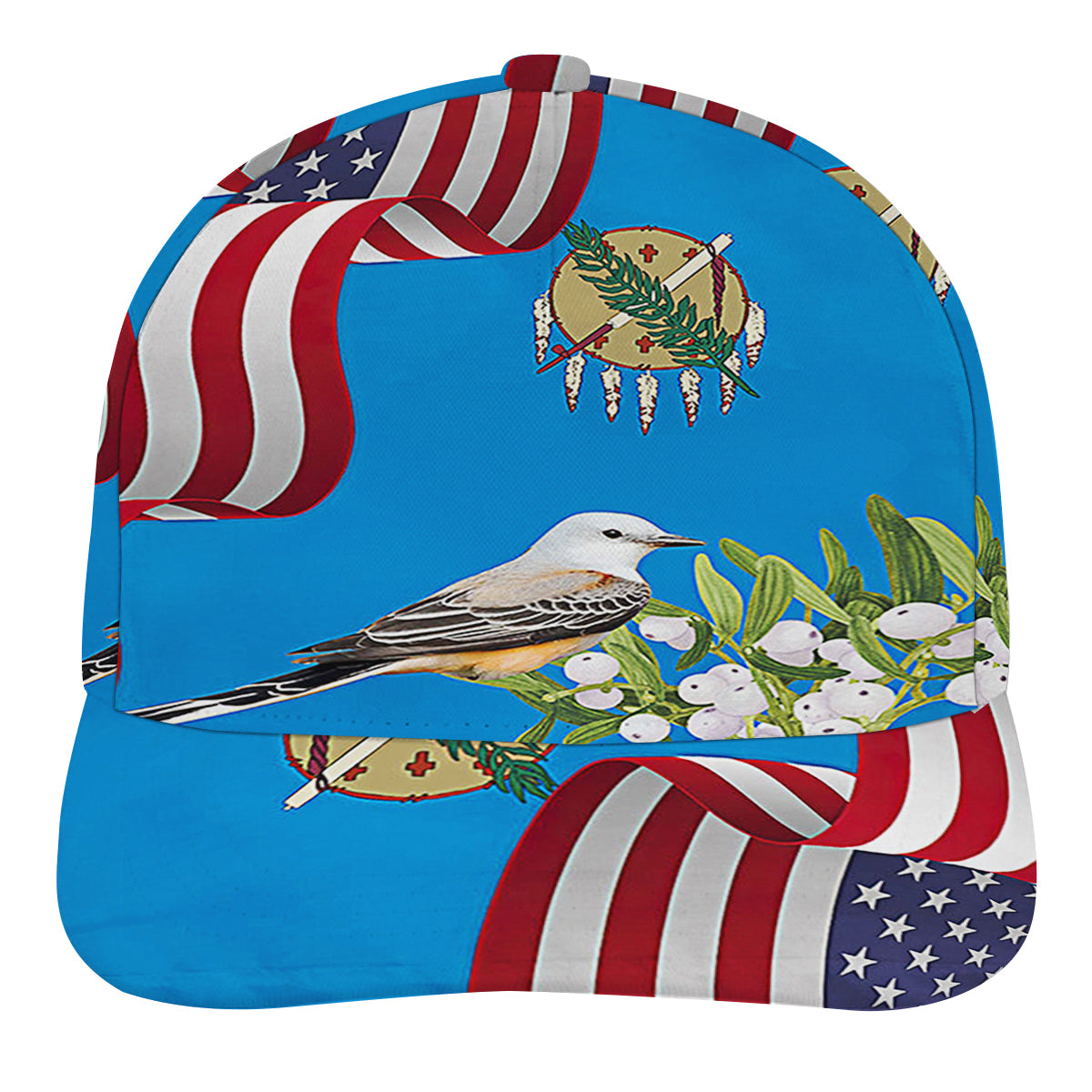 Golden Retriever Dog 4th Of July American flag Baseball Cap Hat