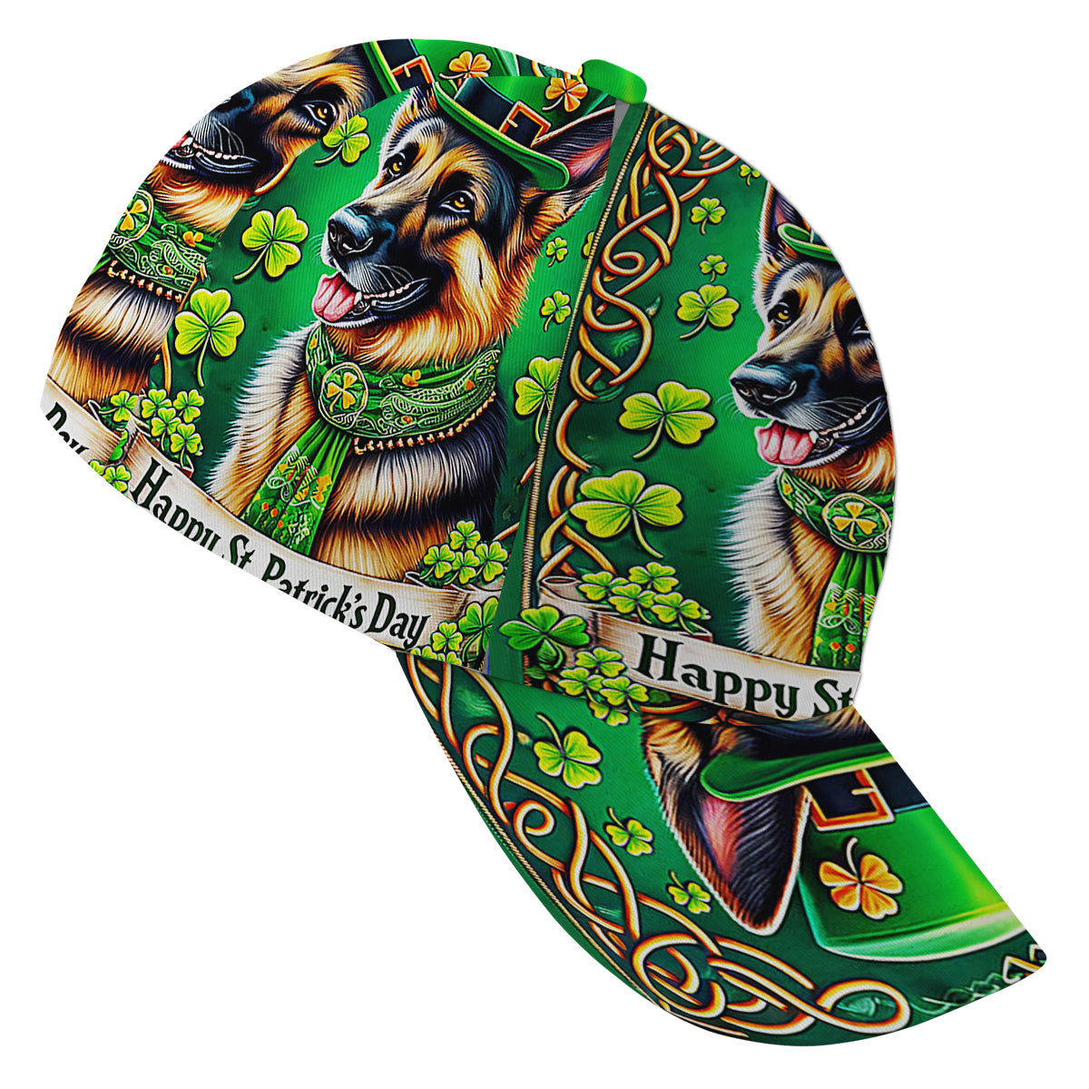 Saint Patrick's Day German Shepherd Dog Baseball Cap Hat