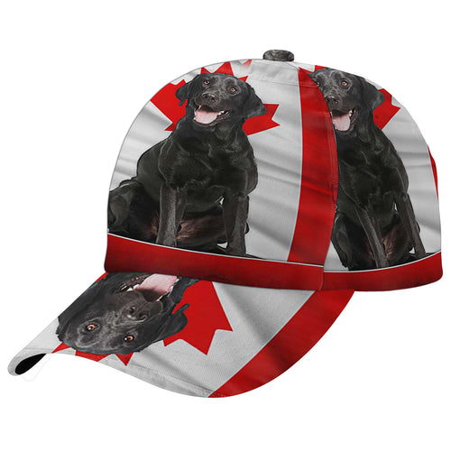 Black Labrador Retriever Dog Canadian Baseball Cap Hat