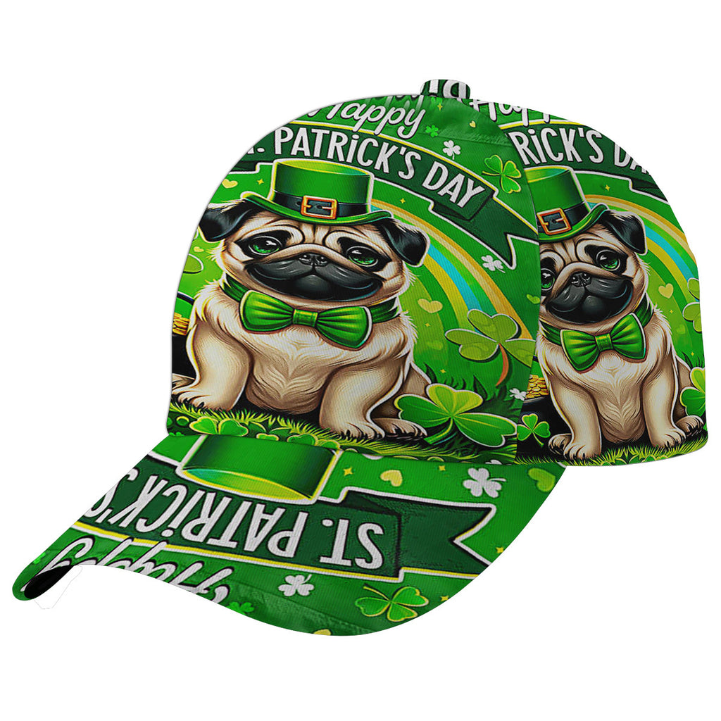 Pug Dog Happy St Patrick's Day Baseball Cap Hat