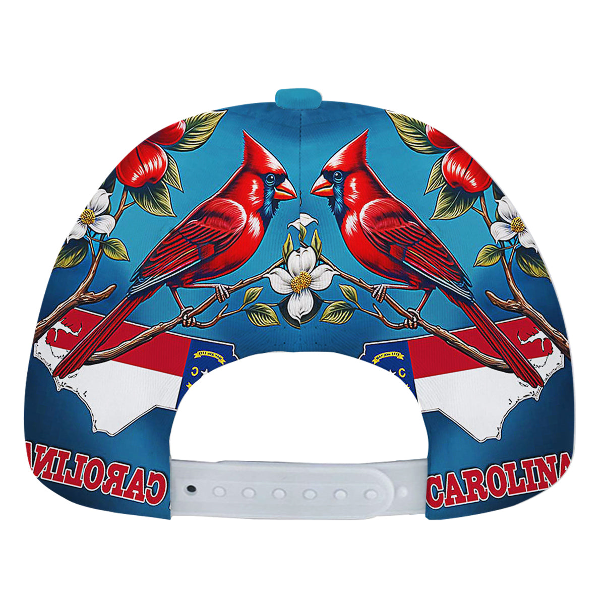 North Carolina Stte Cardinal and Dogwood Flowers Baseball Cap Hat