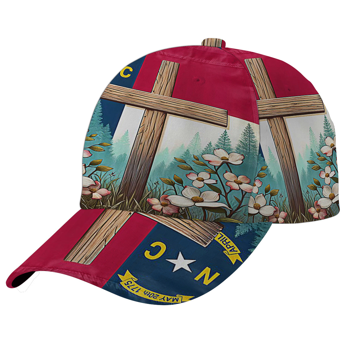 North Carolina ChriStan Cross Dogwood Baseball Cap Hat
