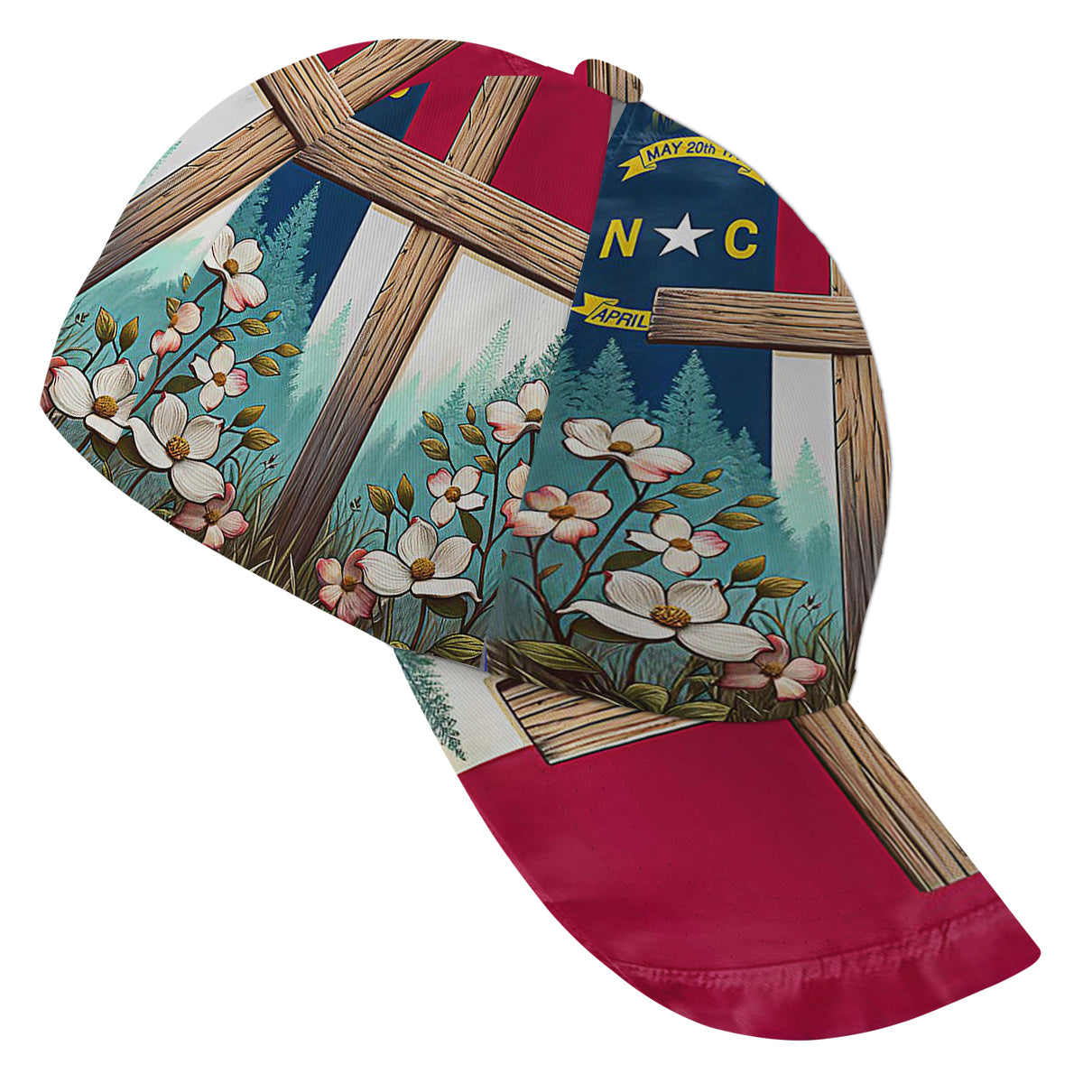 North Carolina ChriStan Cross Dogwood Baseball Cap Hat