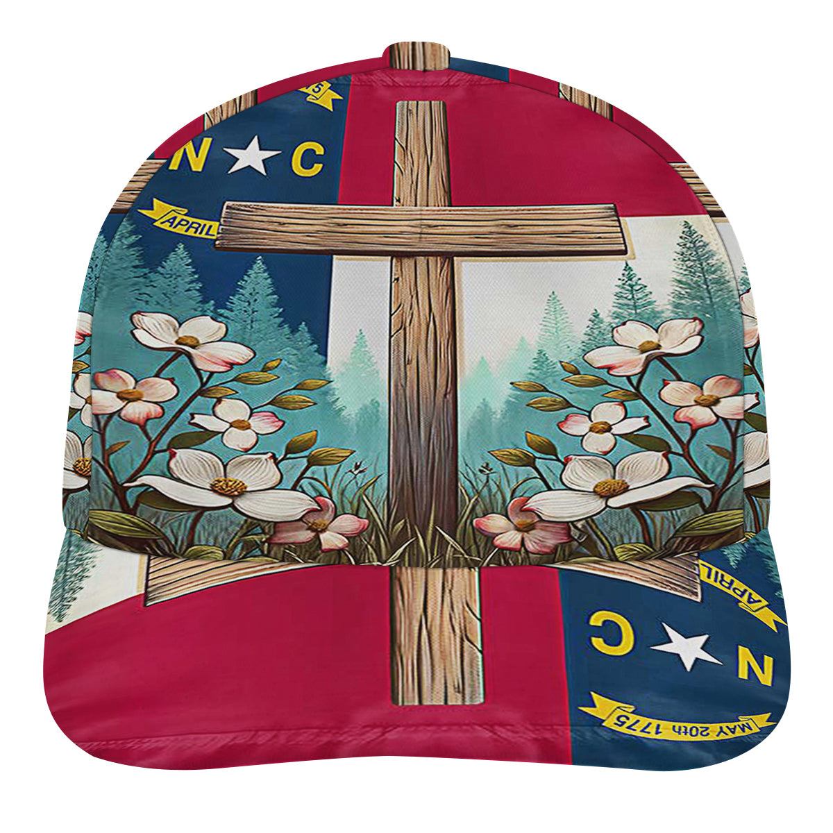 North Carolina ChriStan Cross Dogwood Baseball Cap Hat
