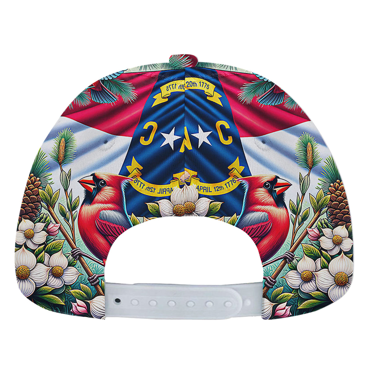 North Carolina Stte Cardinal and Dogwood Flower Baseball Cap Hat