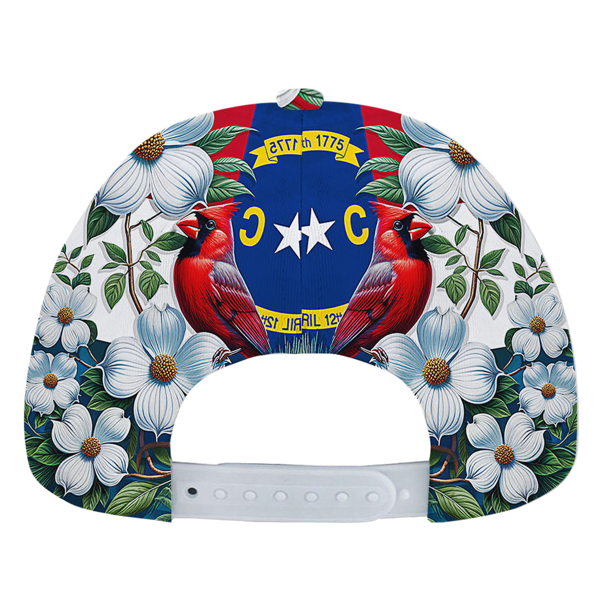 North Carolina Stte Cardinal and Dogwood Flower Baseball Cap Hat