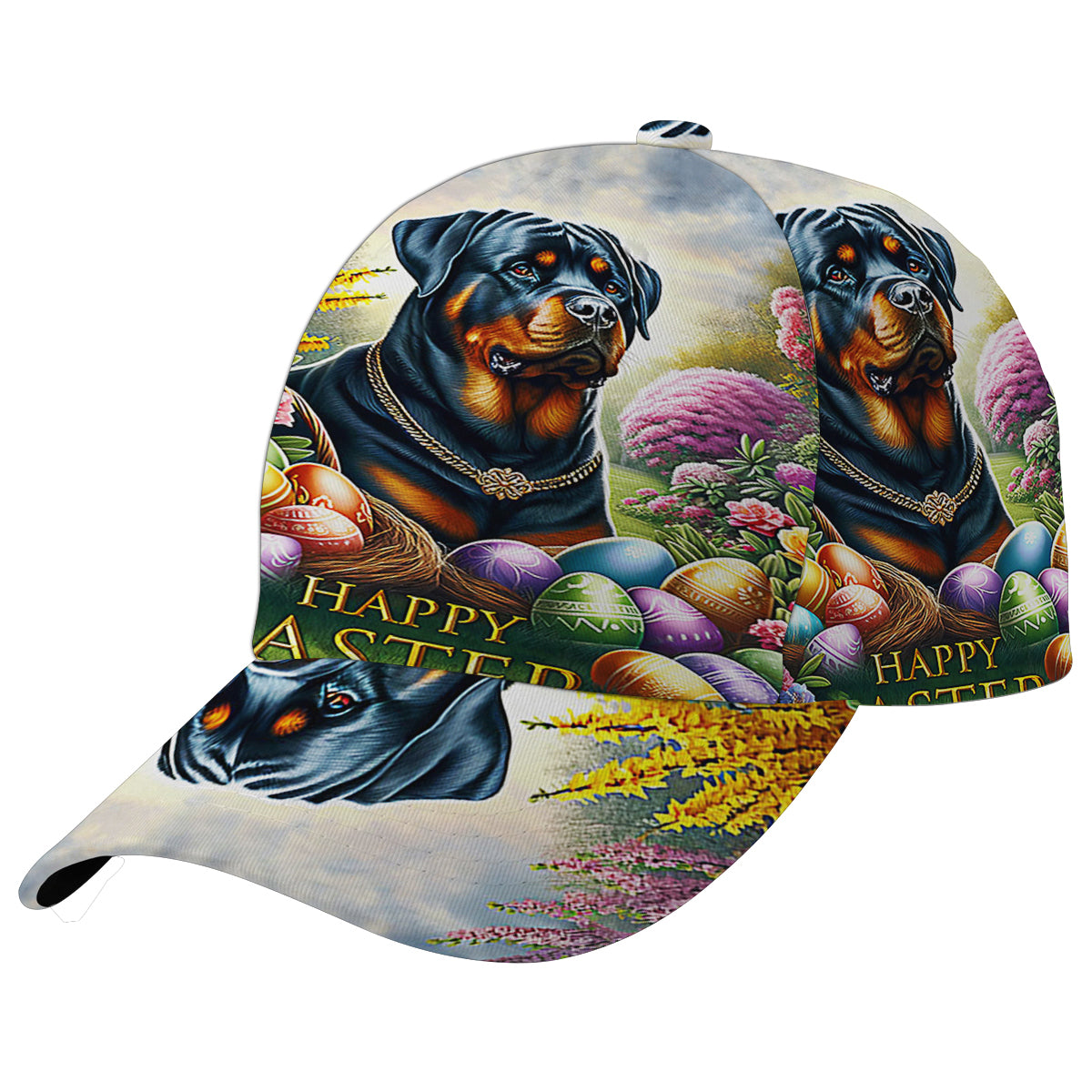 Rottweiler Dog Happy EaStr Baseball Cap Hat