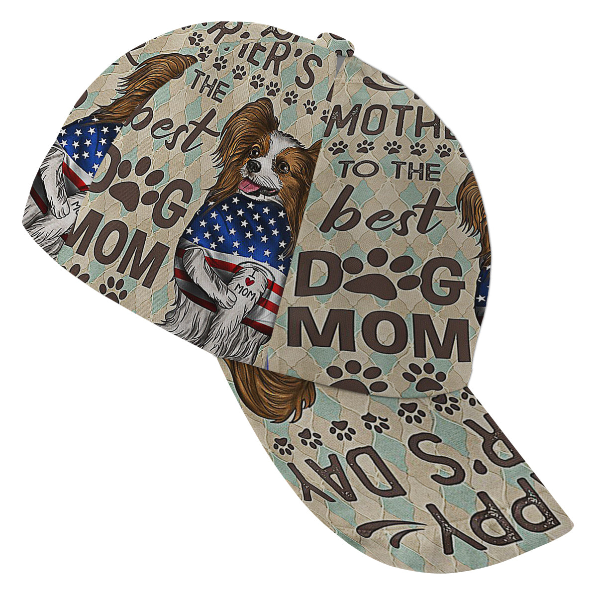 Papillon Happy Mother's Day To The BeStDog Mom Baseball Cap Hat