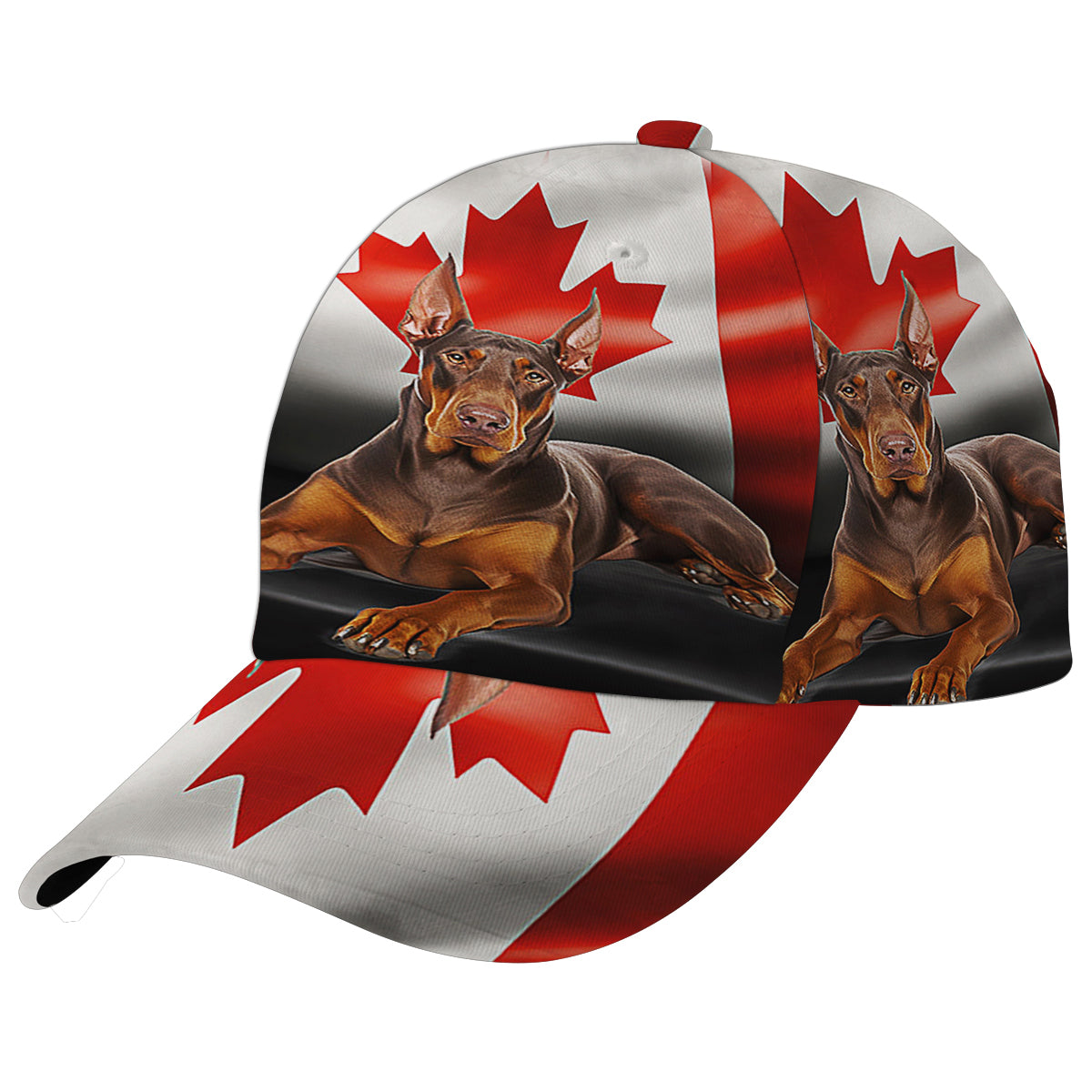 Red Doberman Pinscher Canadian Dog Lover Baseball Cap Hat