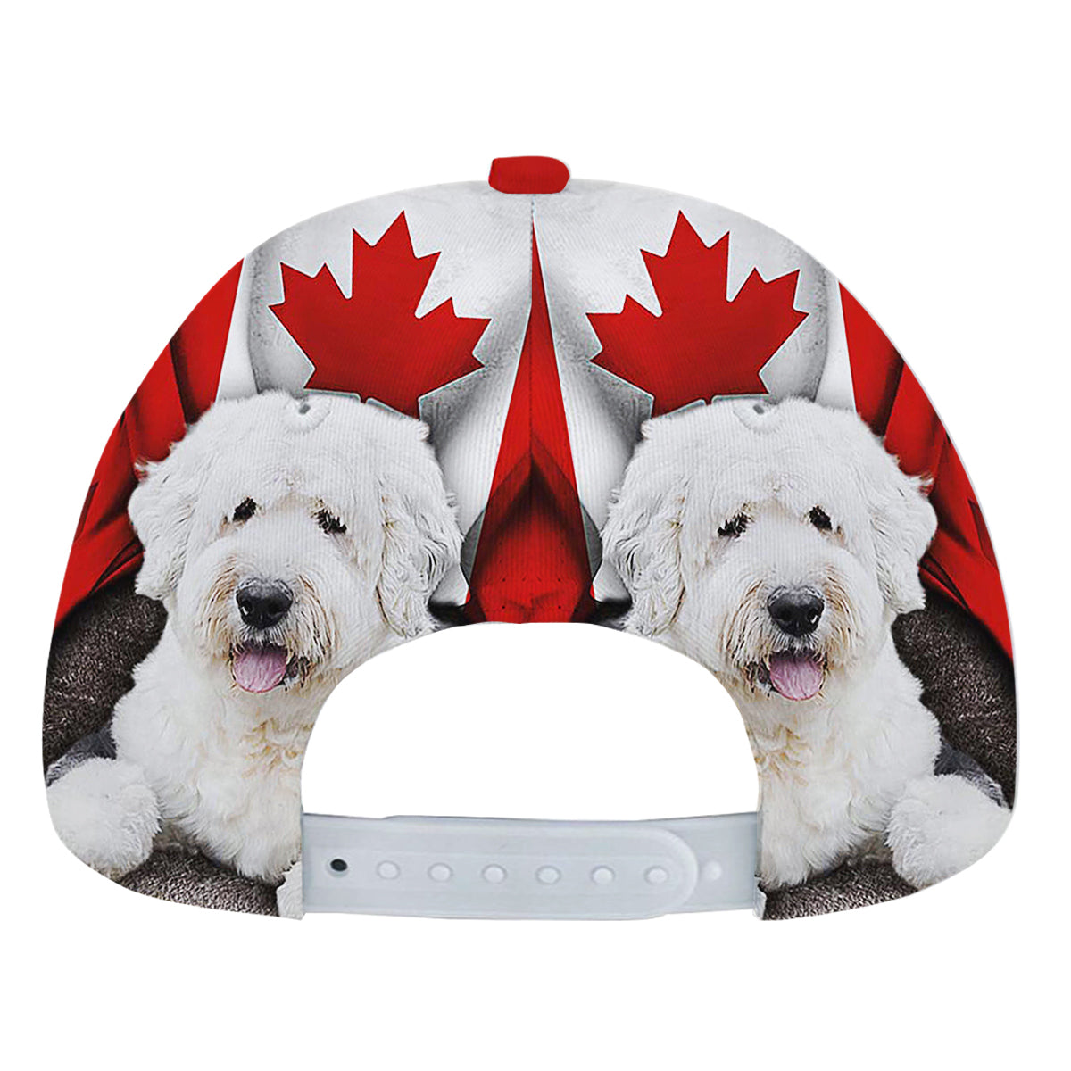 Old English Sheepdog Dog Patriot Canadian Baseball Cap Hat