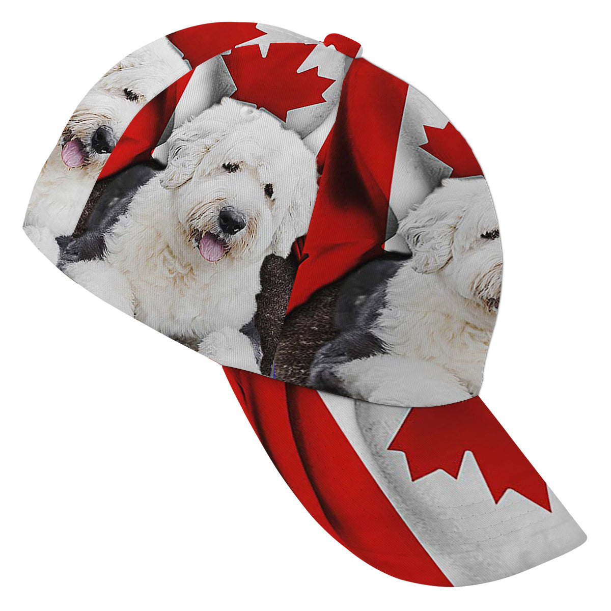 Old English Sheepdog Dog Patriot Canadian Baseball Cap Hat