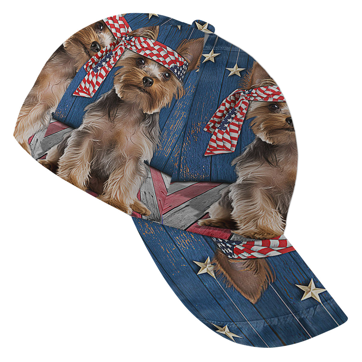 Yorkshire Terrier Dog Patriot Baseball Cap Hat