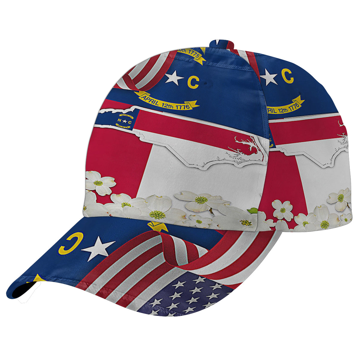 North Carolina Dogwood Flower Baseball Cap Hat
