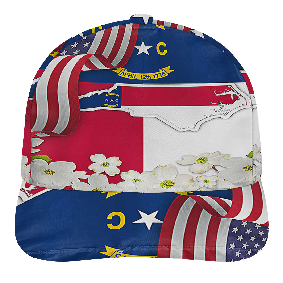 North Carolina Dogwood Flower Baseball Cap Hat