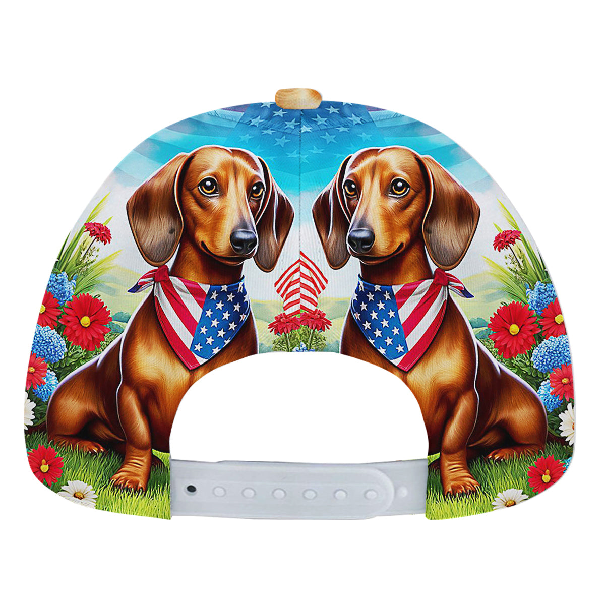 Patriotic Dachshund Wiener Dog 4th Of July Baseball Cap Hat
