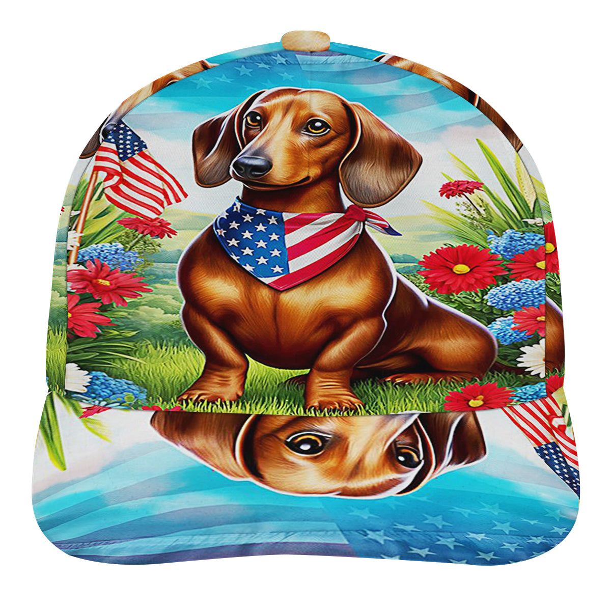 Patriotic Dachshund Wiener Dog 4th Of July Baseball Cap Hat