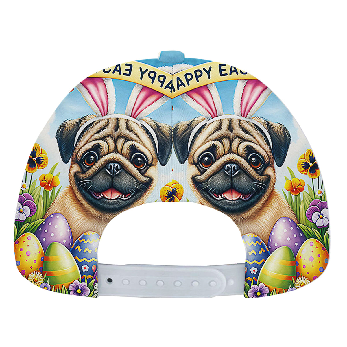 Pug Dog Happy EaStr Baseball Cap Hat