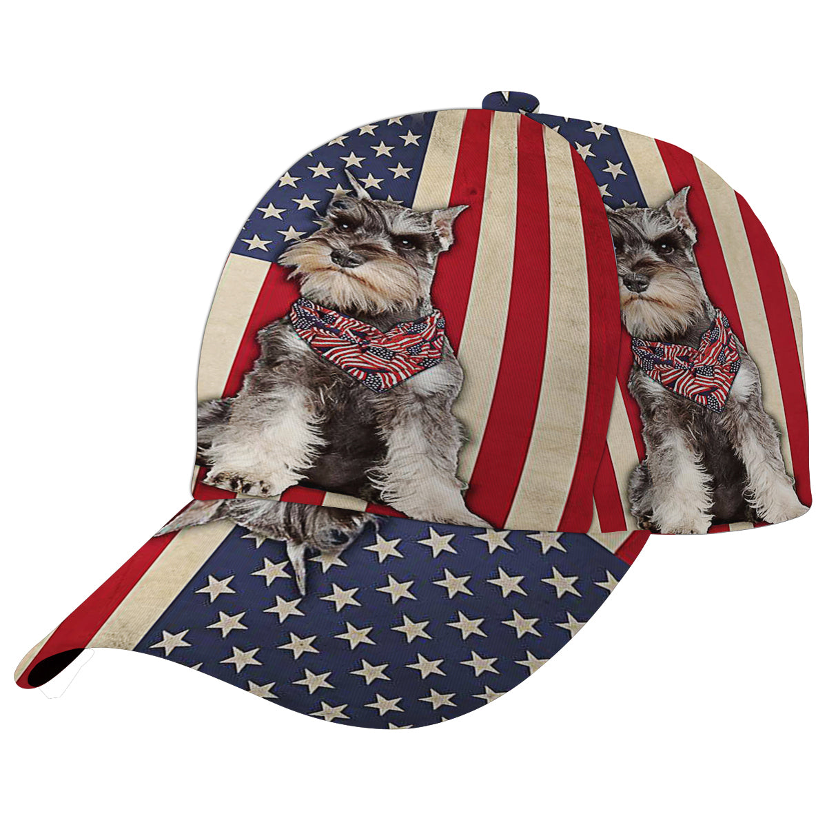 Pretty Schnauzers Printed Schnauzer Dog Baseball Cap Hat