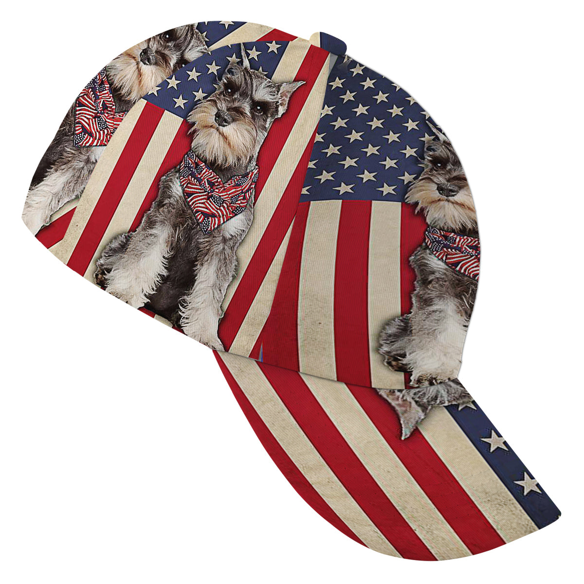Pretty Schnauzers Printed Schnauzer Dog Baseball Cap Hat