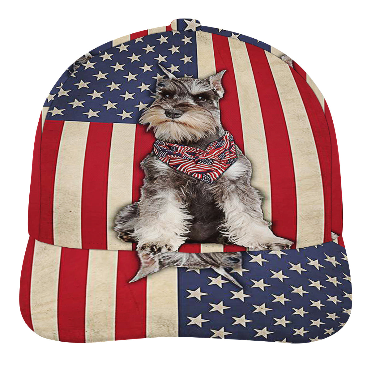 Pretty Schnauzers Printed Schnauzer Dog Baseball Cap Hat