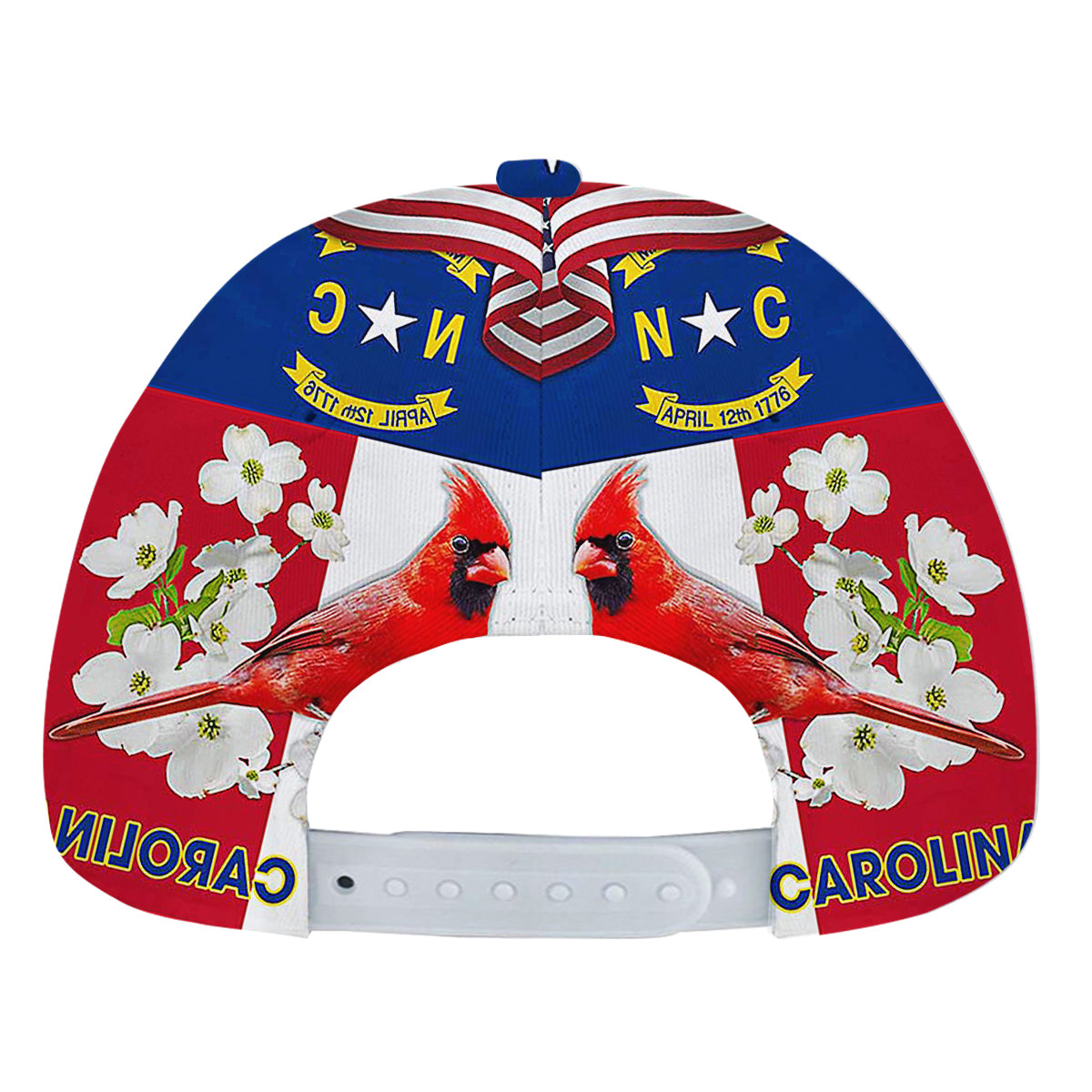 North Carolina Stte Dogwood Flower and Cardinal Baseball Cap Hat