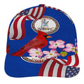 Virginia Stte Cardinal and Dogwood Flower Baseball Cap Hat