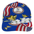 Virginia Stte Tiger Swallowtail Butterfly and Dogwood Flower Baseball Cap Hat