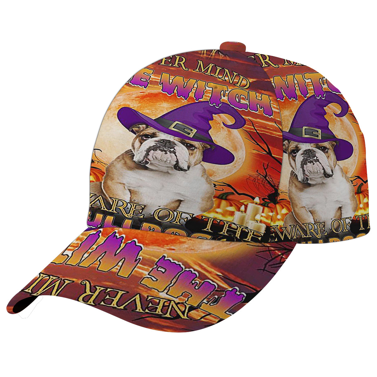 Bulldog Halloween Baseball Cap Hat