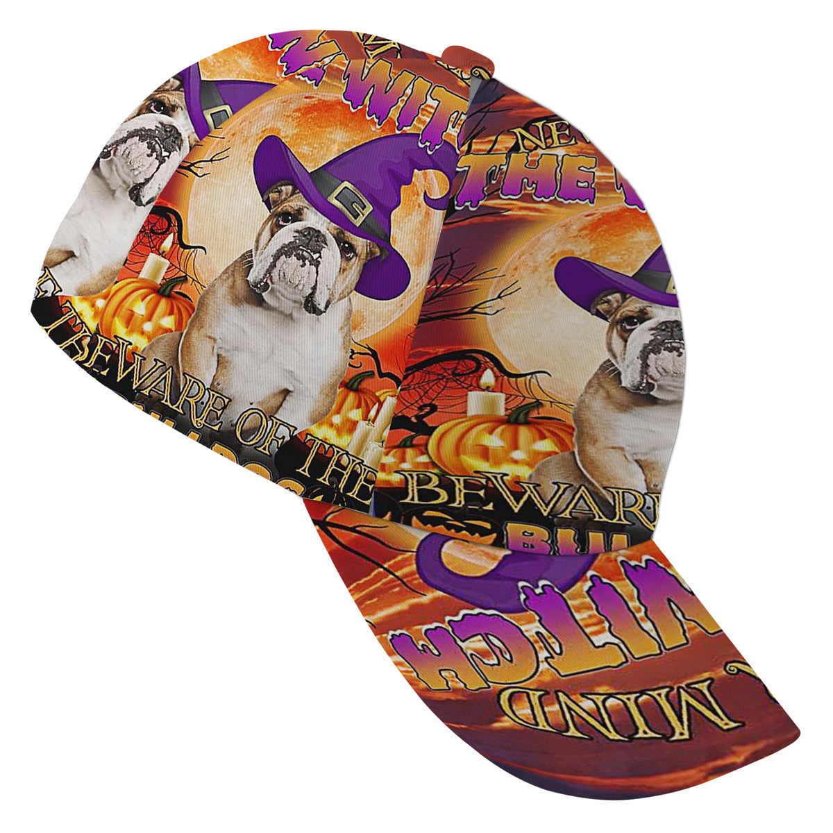 Bulldog Halloween Baseball Cap Hat