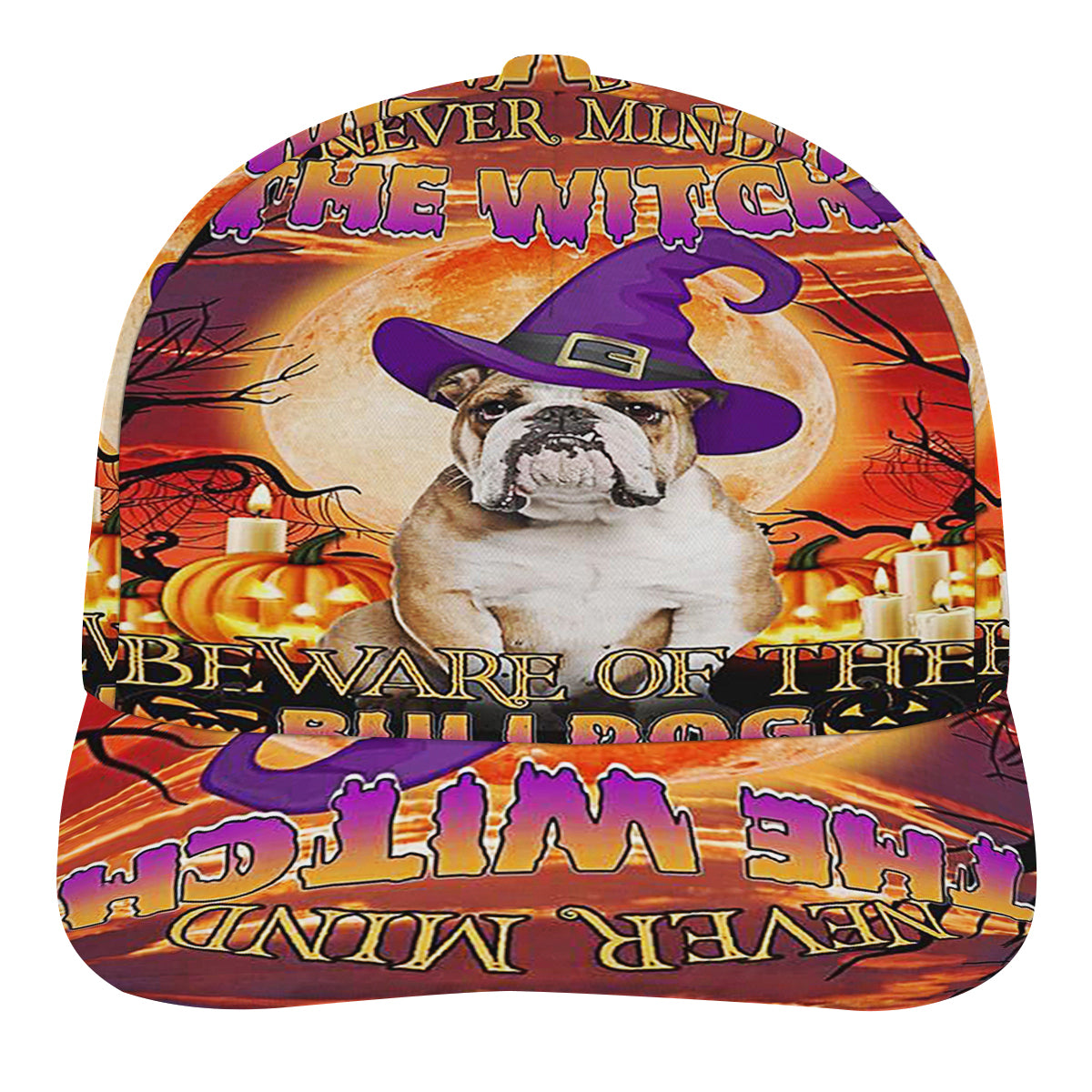 Bulldog Halloween Baseball Cap Hat