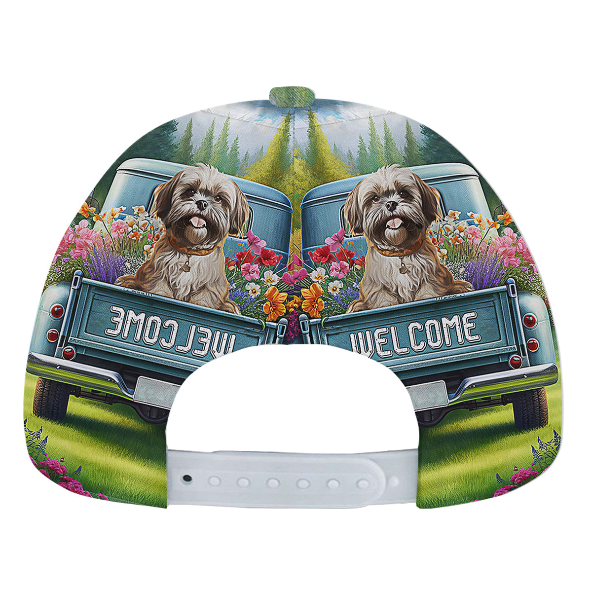 Tzu Dog On Pickup Truck Shih Tzu Baseball Cap Hat