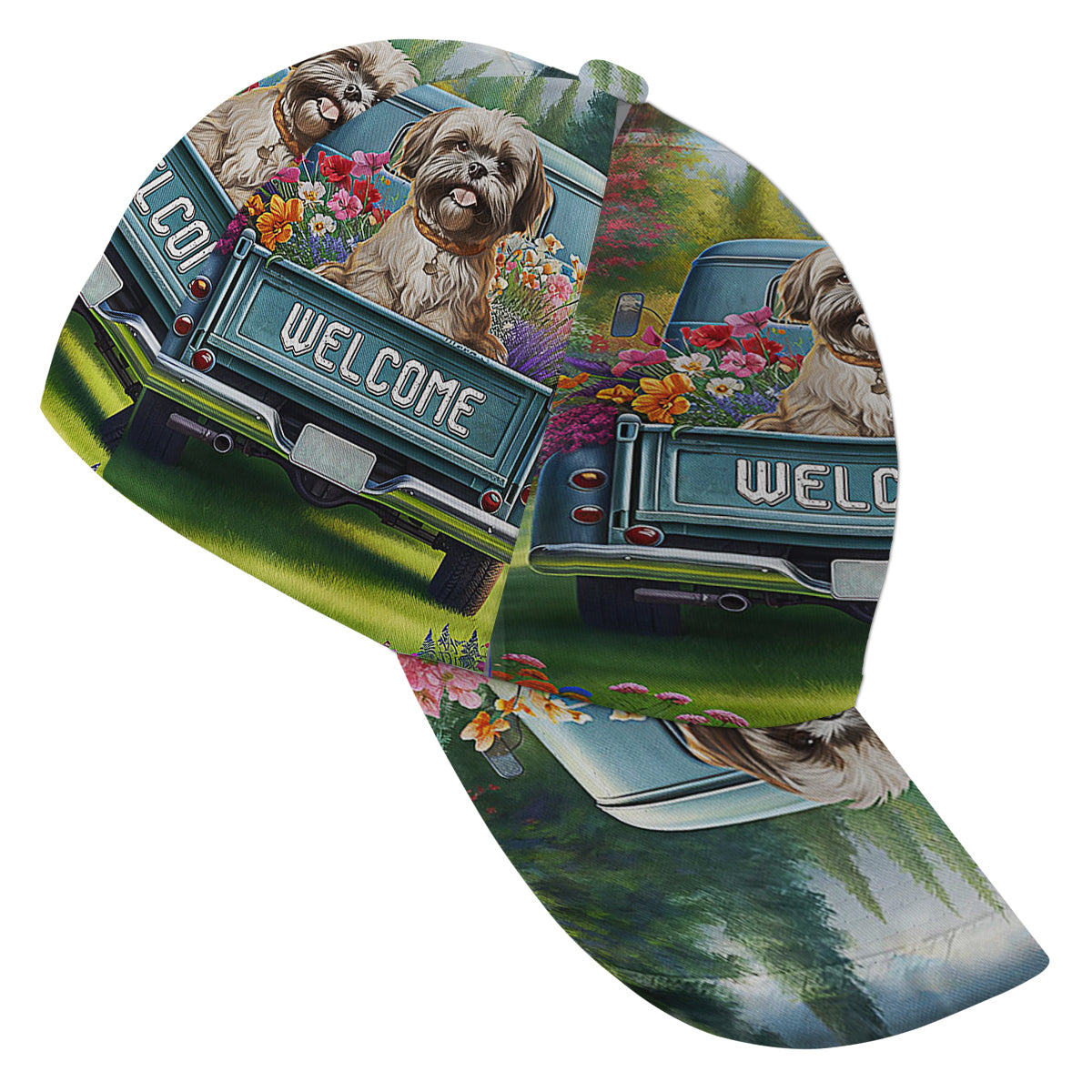 Tzu Dog On Pickup Truck Shih Tzu Baseball Cap Hat