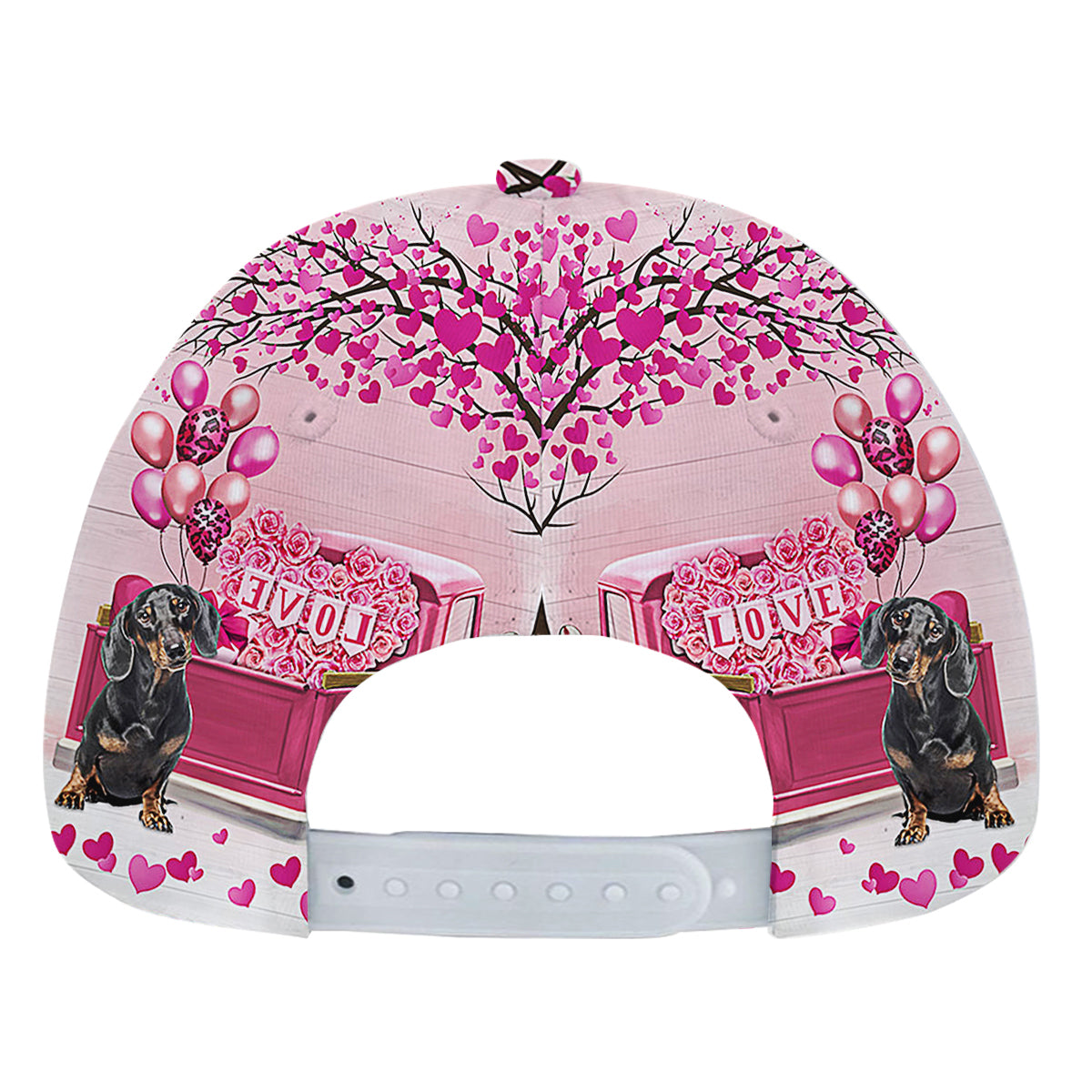 Dog Valentine Dachshund Dog Baseball Cap Hat