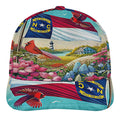 Spring in North Carolina Dogwood Flowers Colorful Azaleas and Cardinal Baseball Cap Hat
