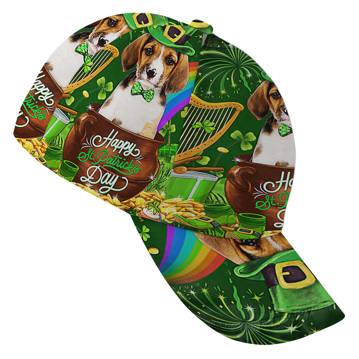 Basset Hound Dog Happy Patrick's Day Baseball Cap Hat