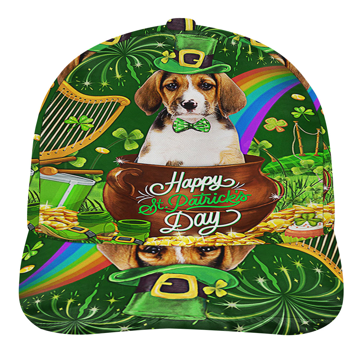 Basset Hound Dog Happy Patrick's Day Baseball Cap Hat