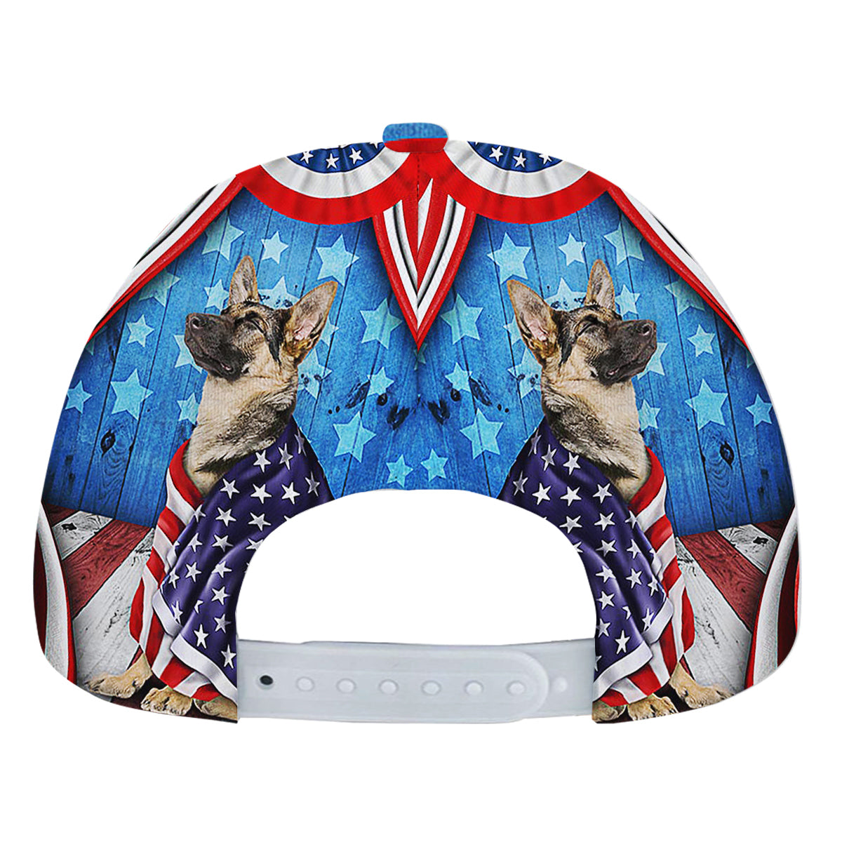 Happy 4th Of July Patriotic Dog German Shepherd American flag Baseball Cap Hat