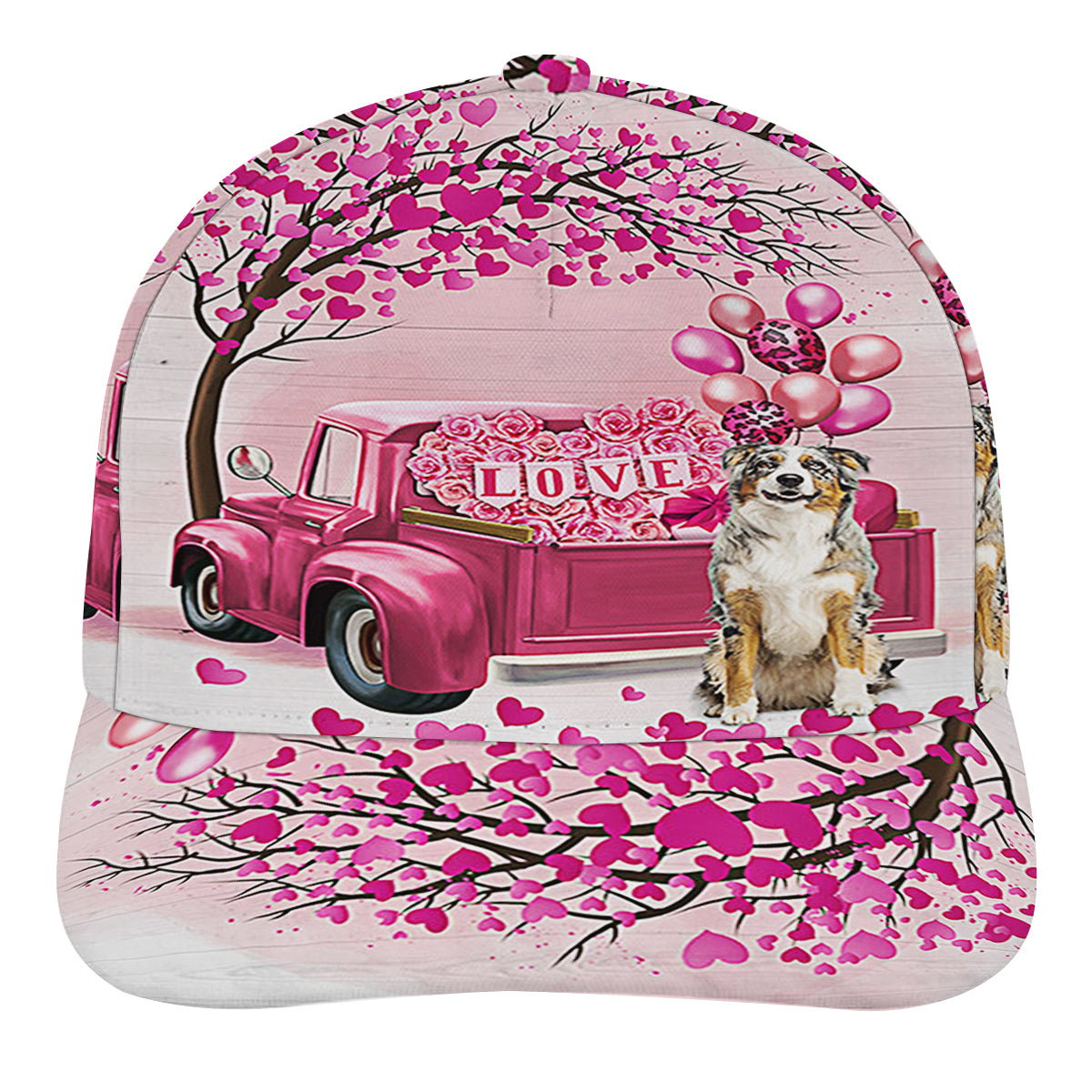 Dog Valentine AuStalian Shepherd Baseball Cap Hat