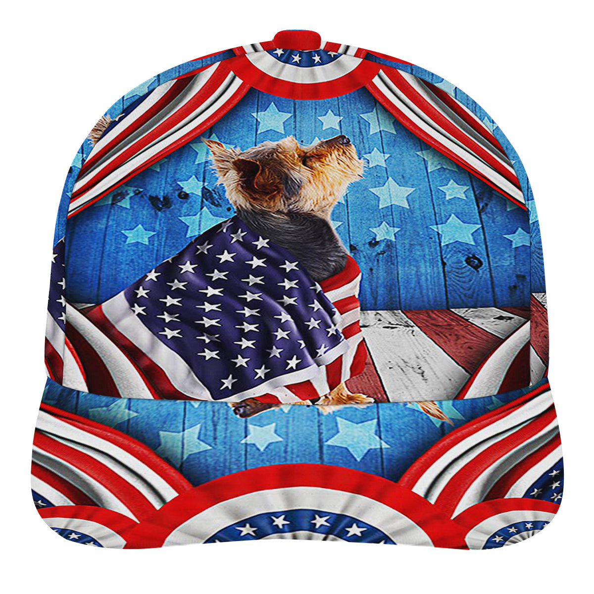 Happy 4th Of July Yorkie Yorkshire Terrier Patriotic Dog American flag Baseball Cap Hat