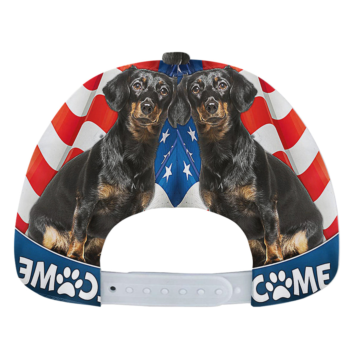 Dachshund Dog 4th Of July American flag Baseball Cap Hat