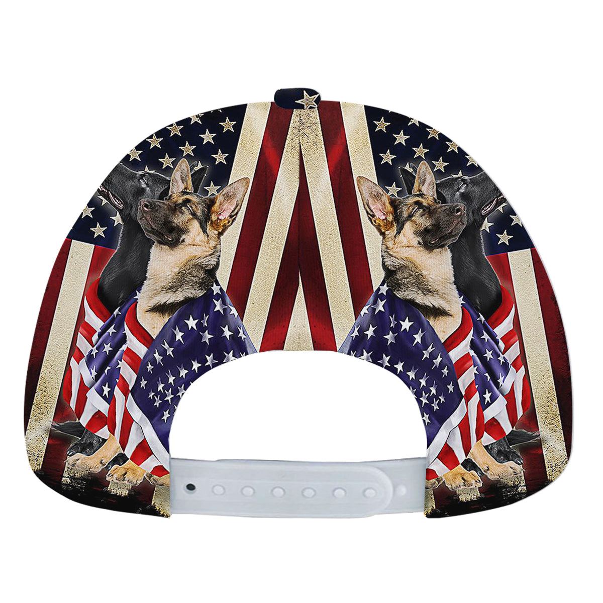 German Shepherd Dogs American flag Patriot Baseball Cap Hat