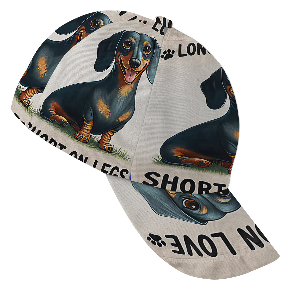Dachshund Dog Long On Love Short On Legs Baseball Cap Hat