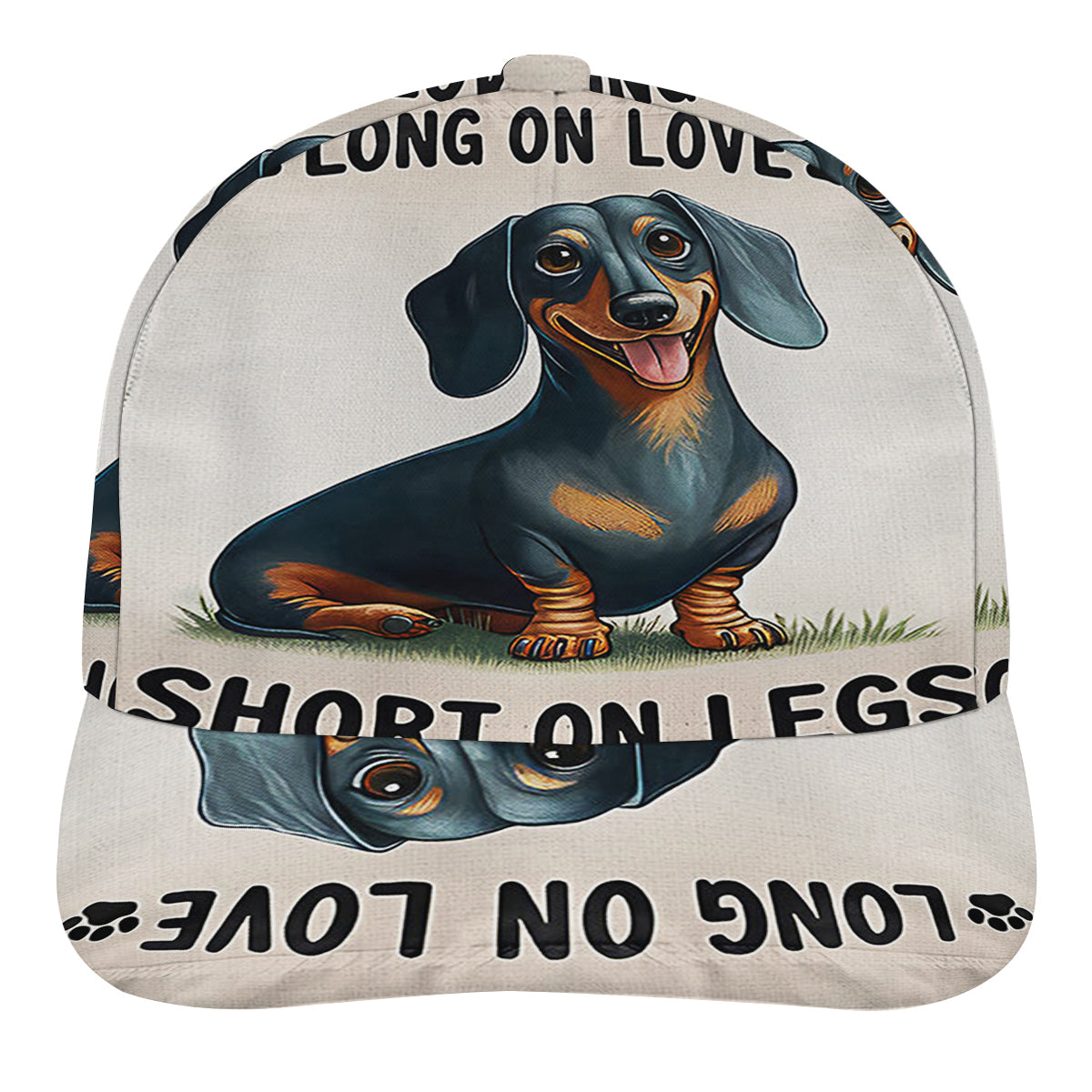 Dachshund Dog Long On Love Short On Legs Baseball Cap Hat
