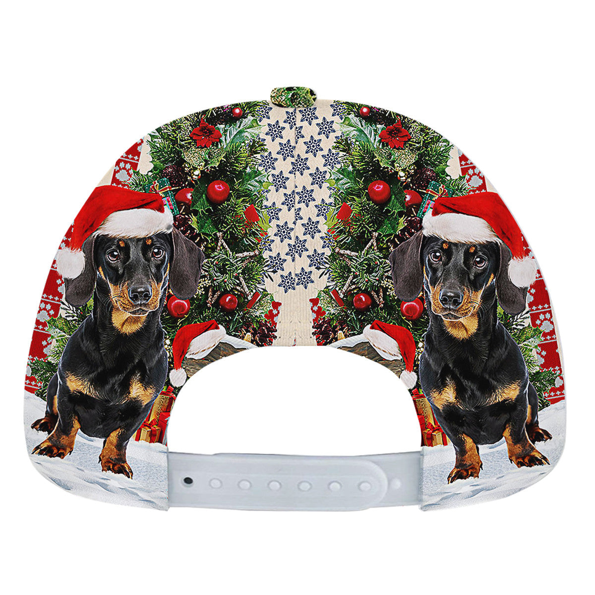 Dachshund Dog ChriStas American flag Baseball Cap Hat