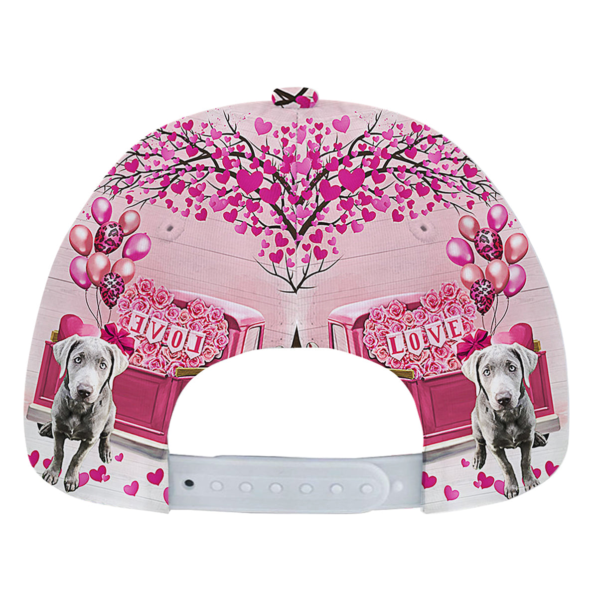Dog Valentine Labrador Retriever Dog Baseball Cap Hat