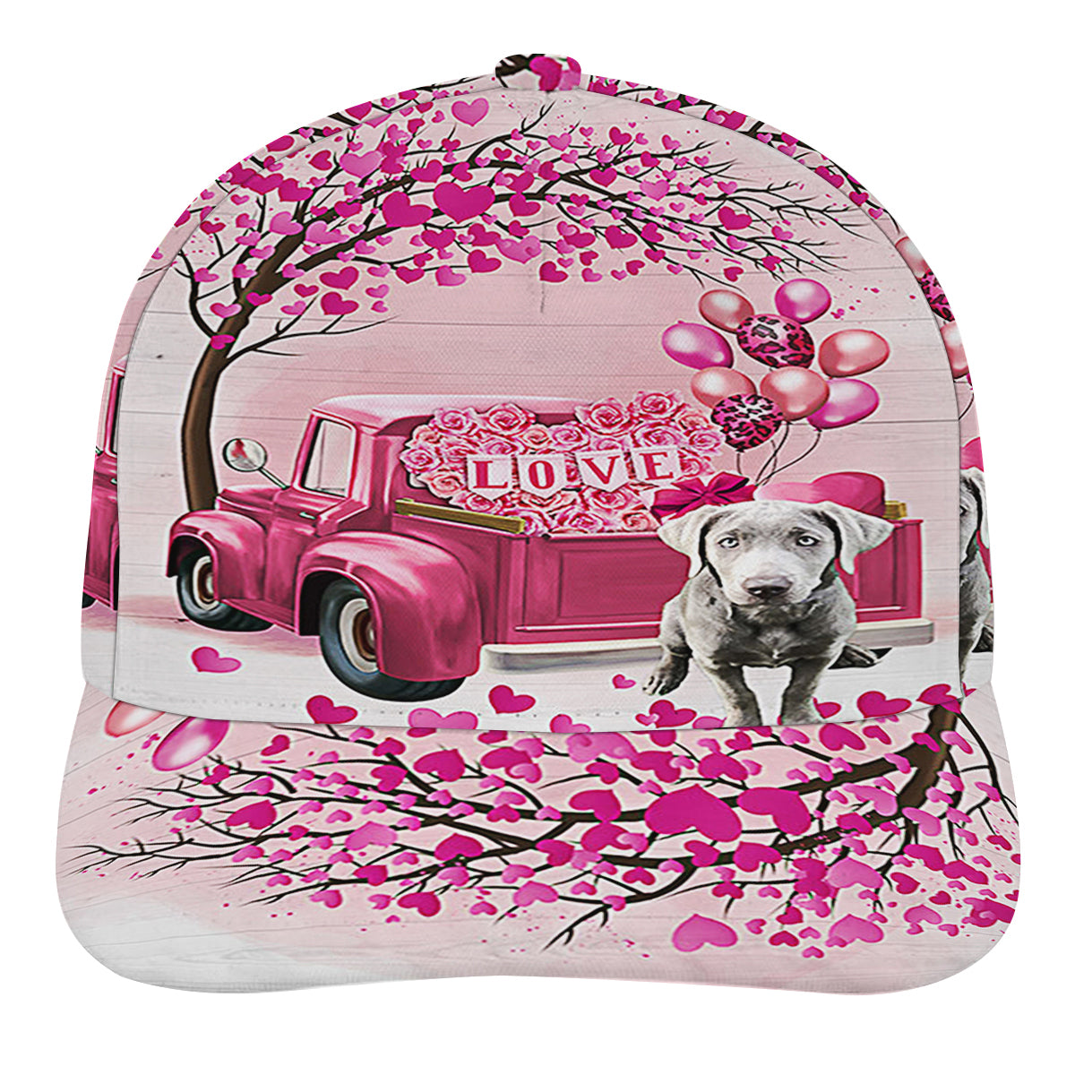 Dog Valentine Labrador Retriever Dog Baseball Cap Hat